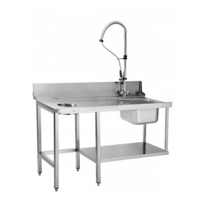 Стол предмоечный СПМП-6-5 (1500*67мм, душ стойка, сбор отходов, направл на 4 кассеты)