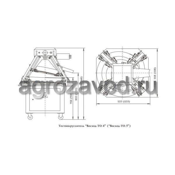 Тестоокруглитель с оперативной регулировкой Восход-ТО-5